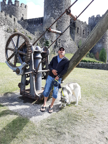 Conwy Castle with our Mia (my dog)