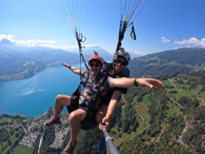 Paragliding over Interlaken