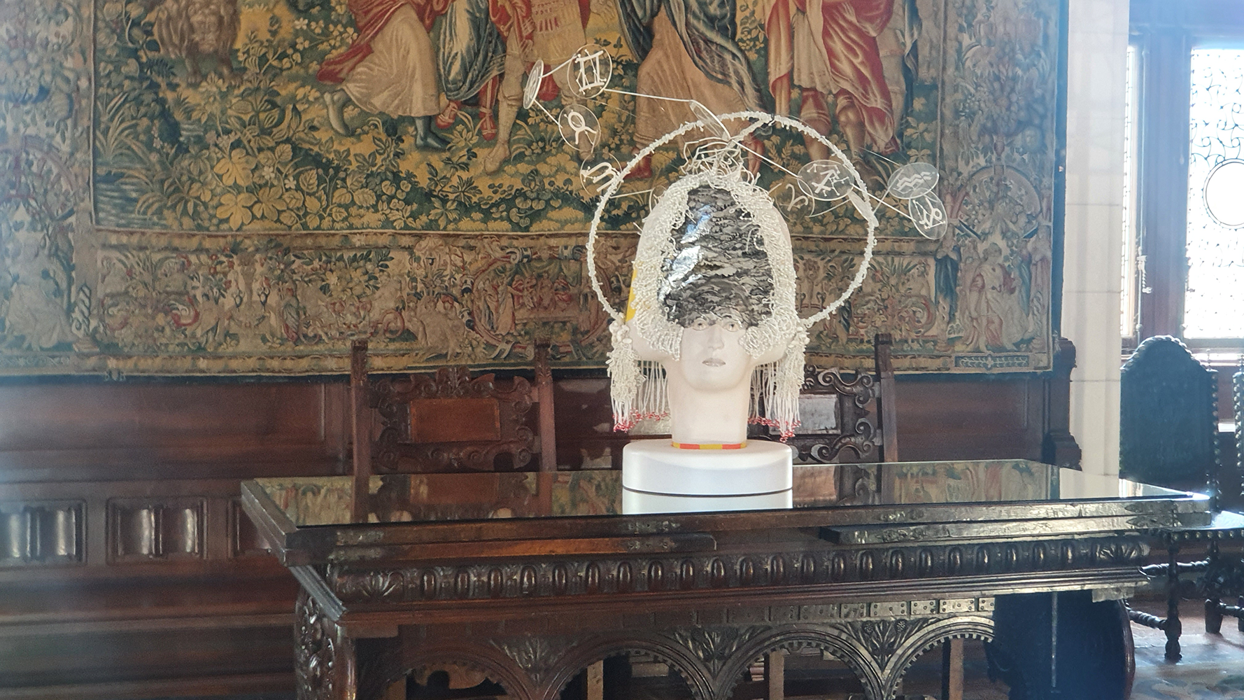 Interior view of the grand halls of Château de Chaumont, showcasing its exquisite architecture and historical charm.