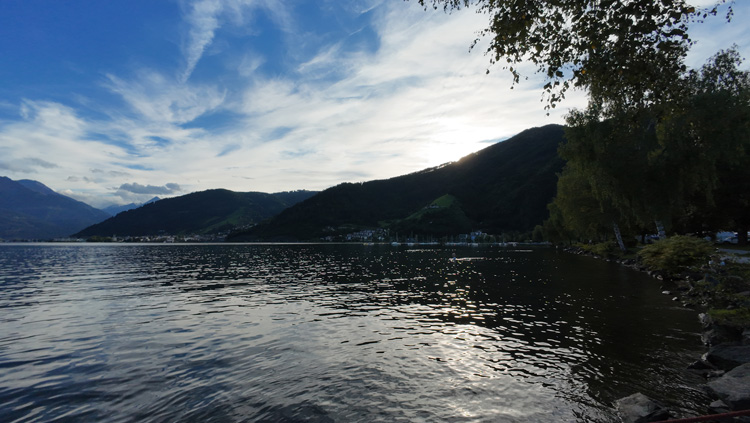 Lake Zeller sunrise over the mountains 