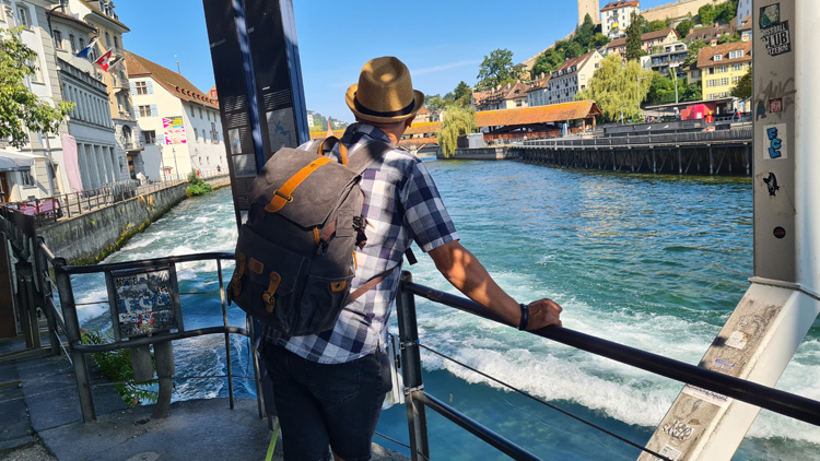 Spreuerbrucke Bridge Taking in the view