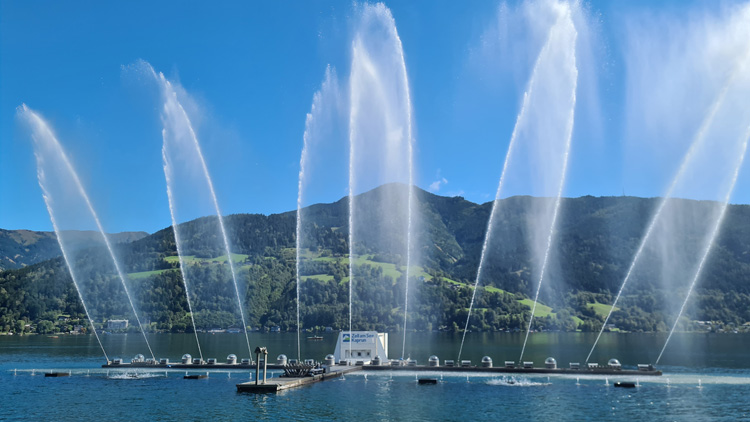 Zell am See Wasserspiele the amazing water feature to music