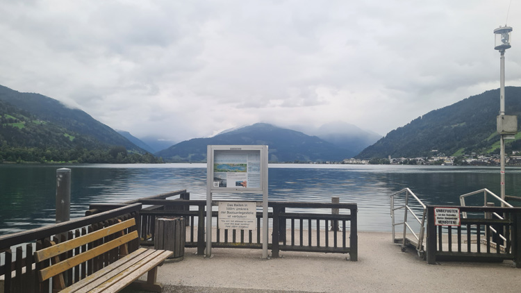 Lake Zeller See view from the Seecamp Zell am See