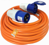 Electrical hook-up for motorhomes and caravans at campsites.