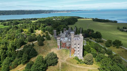 Penrhyn Castle from the air