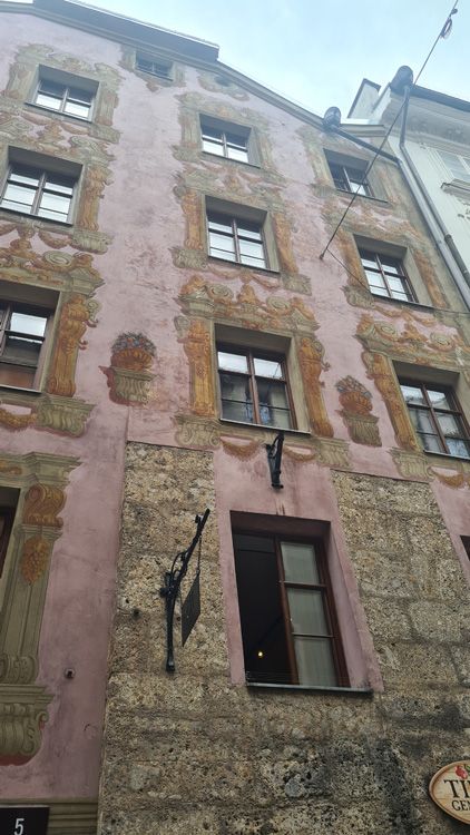 old town of Innsbruck Pink Painted house